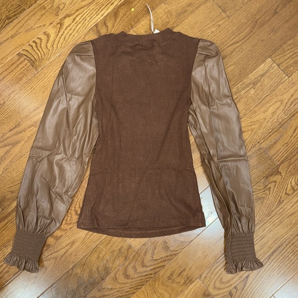 Anthropologie Dolan Leather Long Sleeve size S - Picture 5 of 5